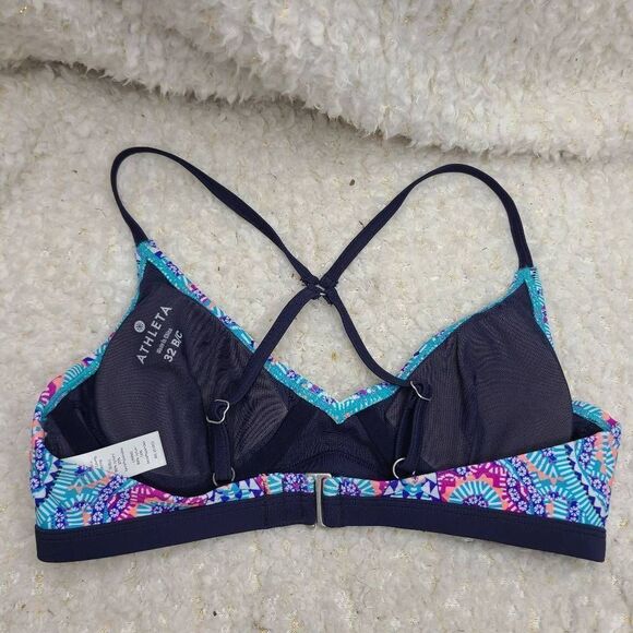 Athleta Fiji Cross‎ Back Bikini Top Size 32B/C - Picture 2 of 3